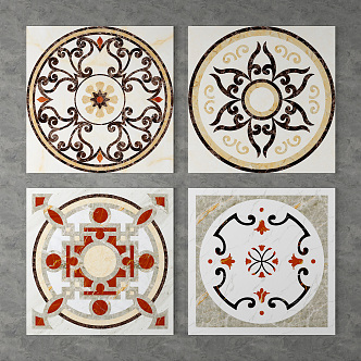 Jianou ceramic tile floor mosaic tile 3d model