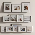 Wall Mounted Photo Frames Displaying Family Memories And Decorative Artwork