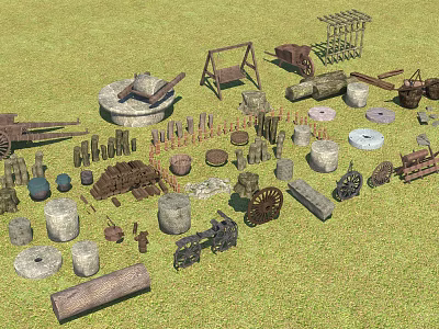 Chinese Farm Tools Rural Farm Tools 3d model