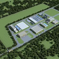 Aerial View of Industrial Factory Complex With Multiple Buildings and Green Surroundings
