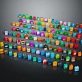 Colorful Small Clothing Garments In Various Bright Colors Stacked As Display Collection