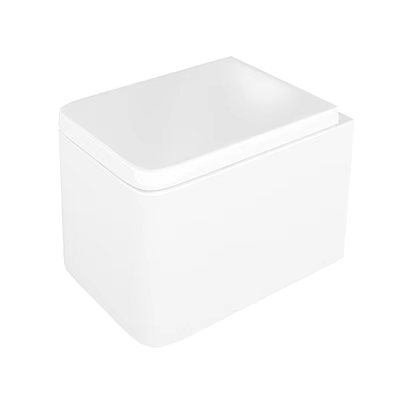 Modern White Bathroom Set With Square Shape And Contemporary Design Elements 3d model