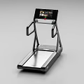 Modern Treadmill Sports Equipment With Digital Display Screen And Handrails