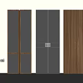 Minotti Modern Wardrobe Doors With Dark Gray And Wood Texture Designs