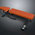 Adjustable Dumbbell Bench With Orange Seat And Black Frame For Home Fitness Training