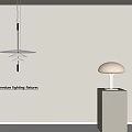 Modern small chandelier table lamp bedside chandelier 3d model