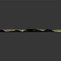 Detailed 3D Terrain Model With Green Vegetation Mountains Valleys And Rivers
