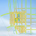 Aerial View Planning of Modern Residential Community With Green Spaces And Road Layout