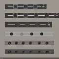 Modern Switch Panels With Various Designs Including Control Knobs And Buttons
