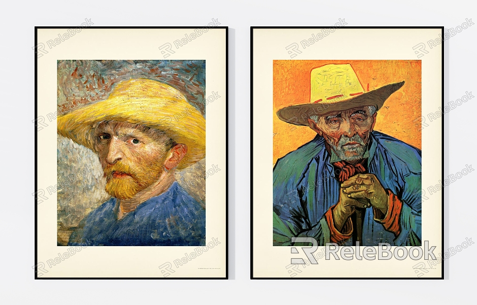 Modern Oil Painting Van Gogh Portrait Pattern Oil Painting Combination model