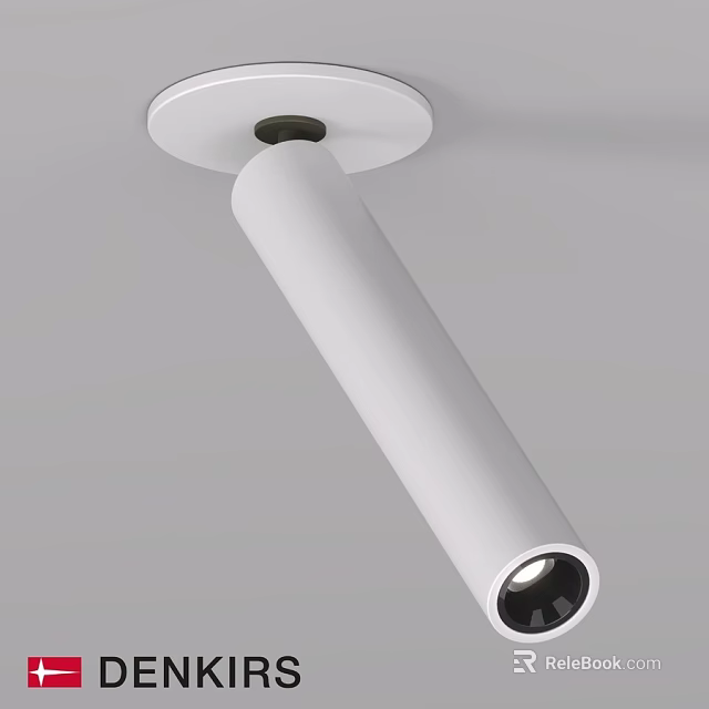 White Cylindrical Modern Ceiling Mounted Downlight Spotlight For Home Indoor Lighting 3d model 