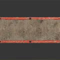 Japanese Style Garden Bridge With Red Railings And Stone Deck Reflection