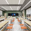 Modern Classroom Electronic Technology Classroom Labor Technology Classroom 3d model