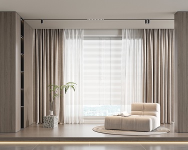 Modern Curtains 3d model