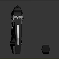 Futuristic Gun With Sleek Black Metal Body And Streamlined Design