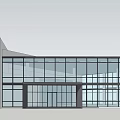 Modern Office Building Exterior With Glass Curtain Wall And Contemporary Design