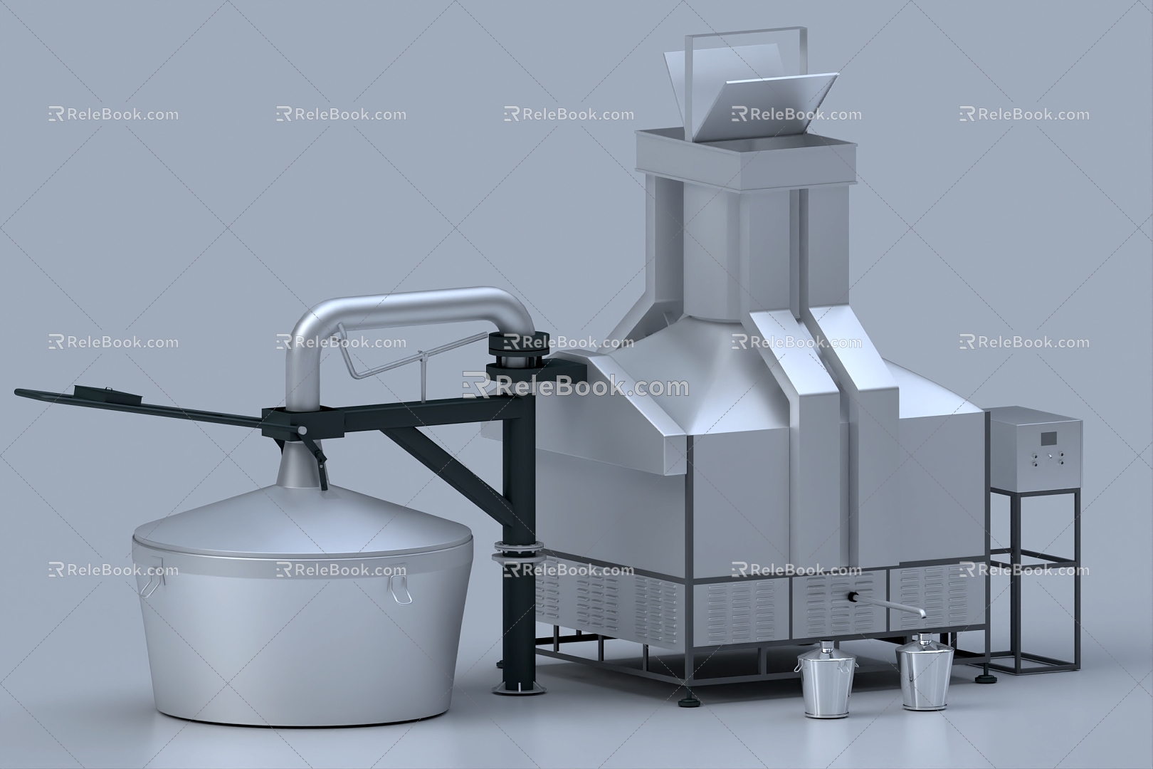 Distillery Industrial Equipment 3d model