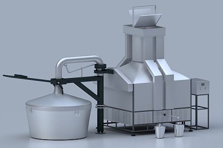 Distillery Industrial Equipment 3d model