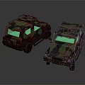 Military Style Camouflage Off Road Vehicles Featuring Green Windows And Roof Racks