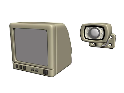 Monitor Display Security Equipment 3d model Monitor Display Security Equipment 3d model
