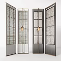 Milo Water Pattern Glass Screen Filament Glass Screen Partition 3d model