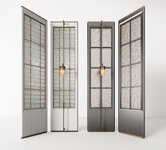 Milo Water Pattern Glass Screen Filament Glass Screen Partition 3d model