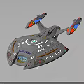 Futuristic Cosmic Spaceship 3D Model with Advanced Design for Space Exploration Journey 3d model