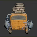minibus minivan driverless bus school bus van box car 3d model