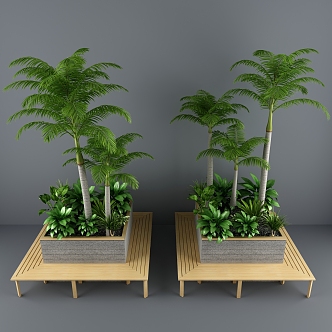 flowerbed greening 3d model