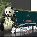 Welcome to Chengdu Featuring Panda Bamboo Traditional Architecture And Cranes