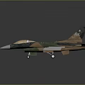 Aerospace Fighter Jet Model With Camouflage Paint XM Marking On Smooth Surface