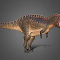 Large Theropod Dinosaur With Back Sail Open Mouth And Colorful Skin
