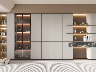 Modern Wine Cabinet 3d model