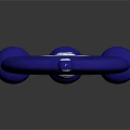 Blue Wind Chime With Circular Top Piece And Hanging Small Blue Circles