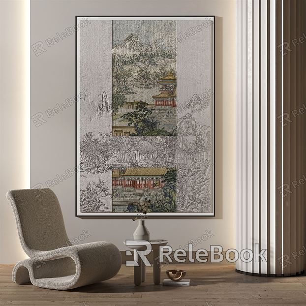 New Chinese Landscape Painting Decorative Painting model