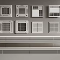 Various Styles of Air Conditioner Air Vents with Different Grid Designs