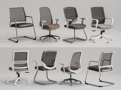 Modern Office Chair Computer Chair Rotating Chair Mesh Chair 3d model