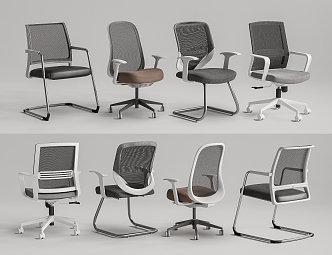 Modern Office Chair Computer Chair Rotating Chair Mesh Chair 3d model