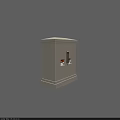 Gray Electrical Utility Box Enclosure With Dual Knobs And Handle