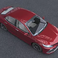 Red Toyota Sedan Modern Exterior Design With LED Headlights And Alloy Wheels