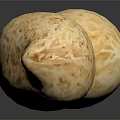 Whole Natural Peanut Pod with Rough Surface Texture Isolated on Dark Background and Clear Reflection