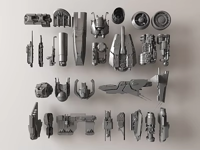 Various Hardware Tools Including Mechanical Parts Fasteners And Connectors For Industrial Applications 3d model