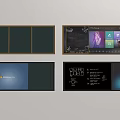 Smart Interactive Blackboard With Digital Displays For Various Educational Office Use 3d model