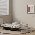 Modern Living Room Sofa And Coffee Table Set With Marble Top Minimalist Design Decor