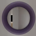 Round Purple Pleated Frame Mirror Stylish Design For Modern Interior Wall Decor 3d model