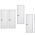 Modern Hinged Doors Featuring Stylish Line Patterns And Multiple Sizes For Interior Use 3d model