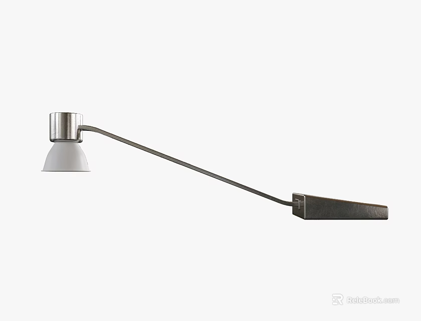 Modern Minimalist Wall Lamp With Adjustable Metal Arm And White Shade For Indoor Decor 3d model 