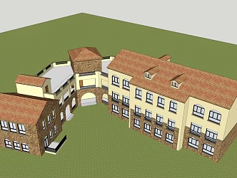 Spanish style house 3d model