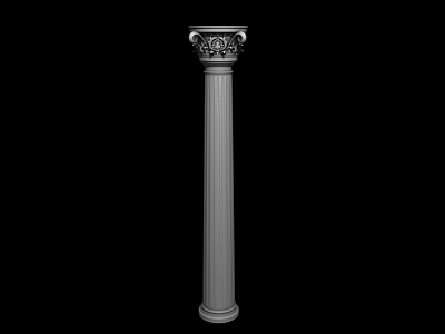 European Roman Column Corinthian Column 3d model