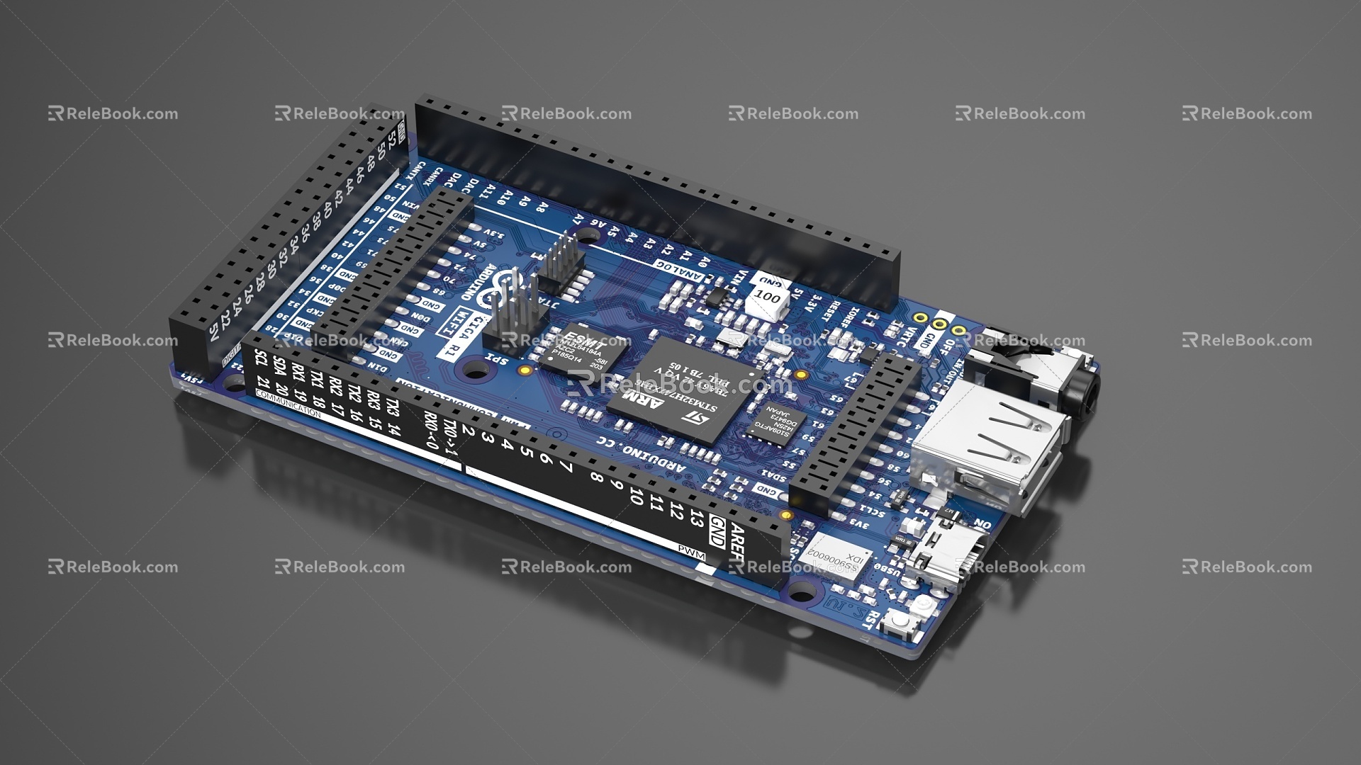 Circuit Board Electronic Chip Circuit Technology 3d model